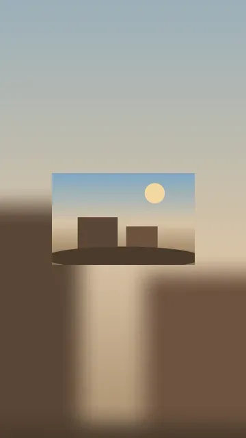 Blur frame on a 9:16 Story canvas with a landscape photo centered